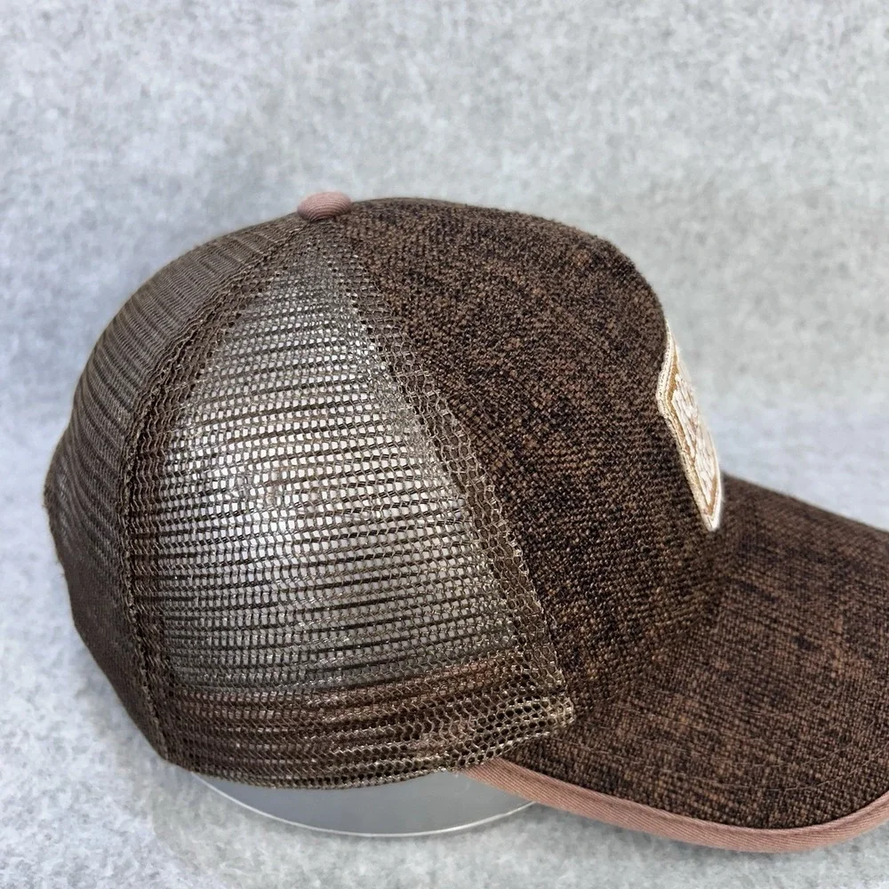 Roatan Island Brewing Co Trucker Hat Brown Mesh Patch Curved Bill Cap